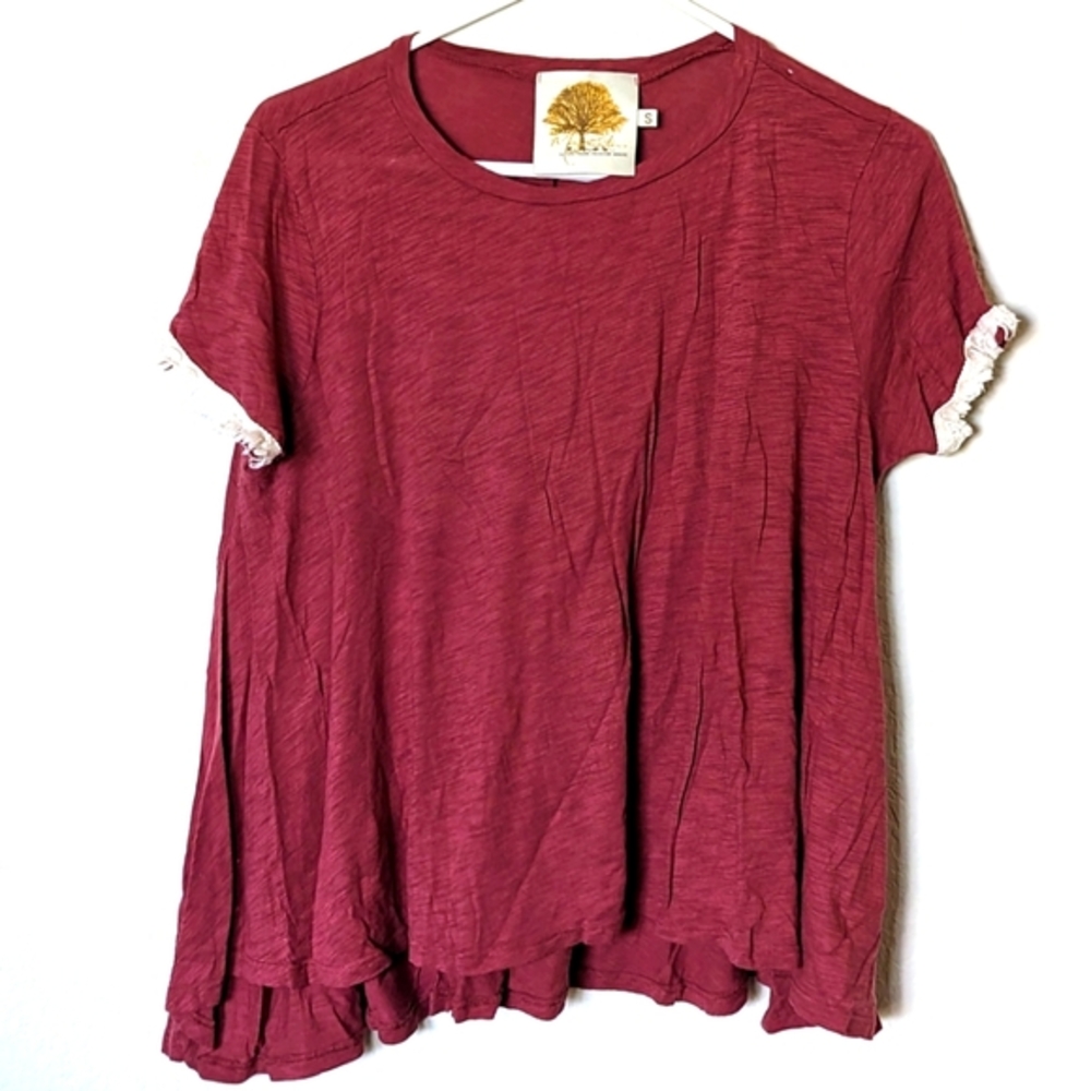 Southern Fashion House Asymmetrical Fringe T-shirt